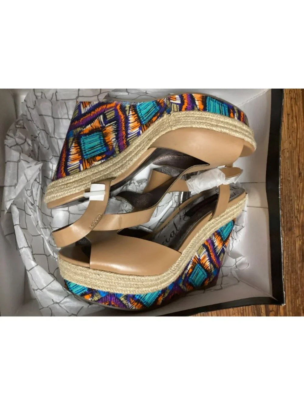 Material Girl Women's Wedge Sandals Size 7.5 M - New In Box by Madonna